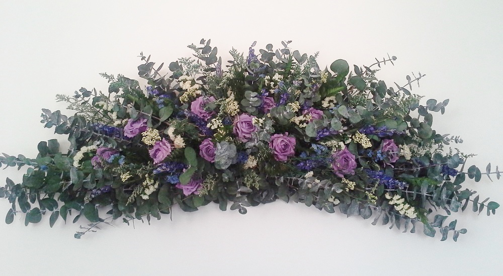 Floral Swags Shades of Purple Dried Flower Swag